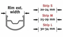 Kit Tubeless Effetto Mariposa - 20-24mm / 25-29mm / 30-34mm -Pneus VTT Elegant Magasin EMStrip size e1477578478435 300x141 1235x735