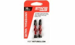 Valves Tubeless VTT Universelles Notubes 35 Mm (la Paire) -Pneus VTT Elegant Magasin valve universelle notube alliage 35mm rouge 1235x735