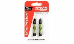 Valves Tubeless VTT Universelles Notubes 35 Mm (la Paire) -Pneus VTT Elegant Magasin valve universelle notube alliage 35mm verte 1235x735